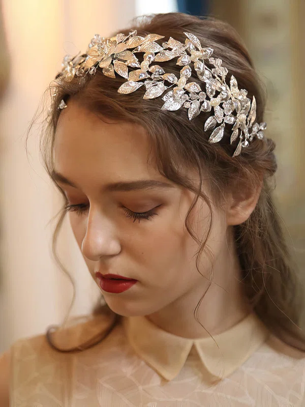 Combs & Barrettes Alloy Silver Headpieces #Milly03020423