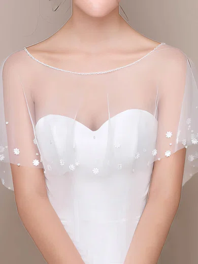 Shawl Tulle Short Sleeve Flower #Milly03040108