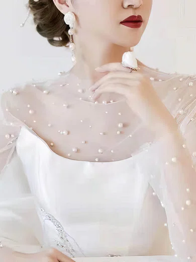 Shawl Tulle Long Sleeve Beading #Milly03040110