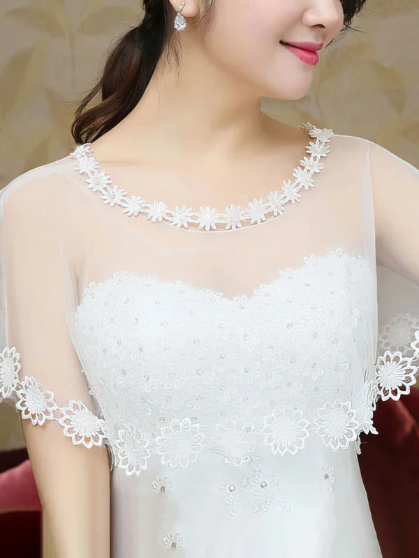 Shawl Tulle Short Sleeve Lace #Milly03040113