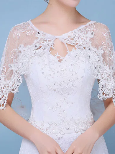 Shawl Lace Short Sleeve Beading #Milly03040140