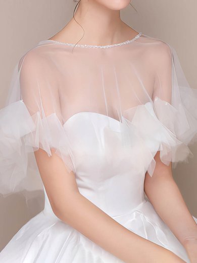 Wrap Tulle Short Sleeve Ruffles #Milly03040090