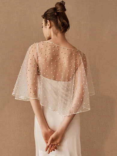 Shawl Tulle Sleeveless Beading #Milly03040091