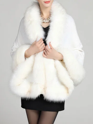 Shawl Faux Fur Long Sleeve #Milly03040101