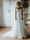 Ball Gown Sweetheart Chiffon Sweep Train Wedding Dresses #Milly00024326