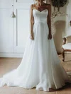 Ball Gown/Princess Sweetheart Chiffon Sweep Train Wedding Dresses #Milly00024326