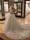 Ball Gown Sweetheart Glitter Court Train Wedding Dresses #Milly00024329