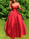 Ball Gown/Princess Floor-length Sweetheart Satin Prom Dresses #Milly020107755