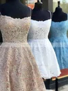 A-line Square Neckline Lace Short/Mini Prom Dresses #Milly020107660