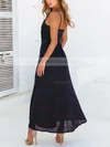 A-line V-neck Chiffon Ankle-length Split Front Prom Dresses #Milly020106579