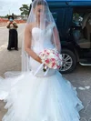 Trumpet/Mermaid Illusion Tulle Sweep Train Wedding Dresses With Beading #Milly00024364