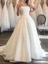 Ball Gown/Princess Straight Satin Court Train Wedding Dresses #Milly00024374