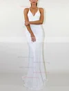 Trumpet/Mermaid V-neck Sequined Sweep Train Prom Dresses #Milly020107840