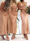 Sheath/Column Cowl Neck Silk-like Satin Ankle-length Bridesmaid Dresses #Milly01014248