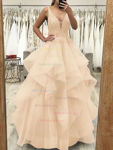 Princess  Champagne Prom Dress