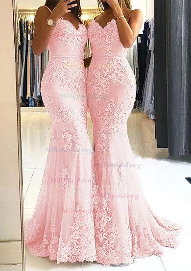 Backless Appliques Pink V Neck Tulle Sweep Train Wedding Dress Backless Appliques Pink V Neck Tulle Sweep Train Wedding Dress