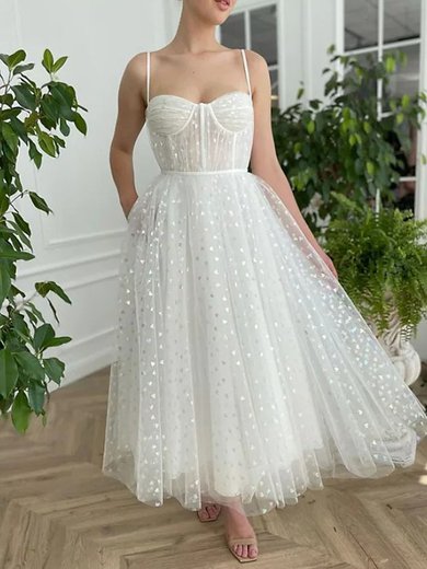 Ball Gown/Princess Ankle-length Sweetheart Tulle Pockets Prom Dresses #Milly020107975