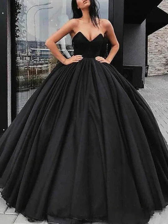 Ball Gown/Princess Floor-length V-neck Tulle Prom Dresses #Milly020107982