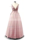 Princess V-neck Tulle Floor-length Beading Prom Dresses Sale #sale020103505