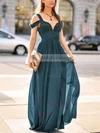 Empire V-neck Chiffon Floor-length Ruffles Prom Dresses Sale #sale020103506