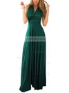 A-line V-neck Chiffon Floor-length Ruffles Prom Dresses Sale #sale020103580