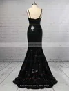 Trumpet/Mermaid V-neck Sequined Sweep Train Split Front Prom Dresses Sale #sale020103699