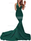Trumpet/Mermaid V-neck Jersey Sweep Train Prom Dresses Sale #sale020104522