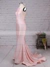 Trumpet/Mermaid Halter Jersey Sweep Train Prom Dresses Sale #sale020104609