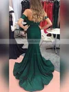 Trumpet/Mermaid Off-the-shoulder Jersey Sweep Train Ruffles Prom Dresses Sale #sale020104844