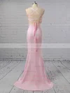 Trumpet/Mermaid V-neck Silk-like Satin Sweep Train Prom Dresses Sale #sale020104922