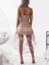 A-line Sweetheart Lace Asymmetrical Draped Prom Dresses Sale #sale020105368