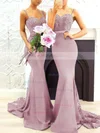 Trumpet/Mermaid Sweetheart Silk-like Satin Sweep Train Appliques Lace Prom Dresses Sale #sale020105493