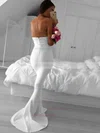 Trumpet/Mermaid Strapless Stretch Crepe Sweep Train Prom Dresses Sale #sale020105502
