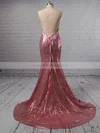 Trumpet/Mermaid V-neck Sequined Sweep Train Prom Dresses Sale #sale020106169