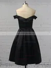 A-line Off-the-shoulder Satin Asymmetrical Ruffles Prom Dresses Sale #sale020106345