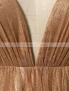 A-line V-neck Glitter Sweep Train Prom Dresses Sale #sale020106528