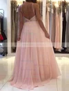 A-line Square Neckline Chiffon Floor-length Beading Prom Dresses #Milly020108050
