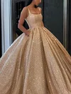 Ball Gown/Princess Floor-length Square Neckline Glitter Pockets Prom Dresses #Milly020108068
