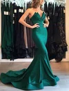 Trumpet/Mermaid Strapless Stretch Crepe Sweep Train Ruffles Prom Dresses #Milly020108153