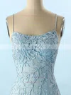 Trumpet/Mermaid Square Neckline Lace Tulle Sweep Train Appliques Lace Prom Dresses #Milly020108233