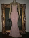 Trumpet/Mermaid V-neck Sequined Sweep Train Prom Dresses #Milly020108285