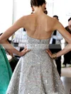 A-line Strapless Sequined Asymmetrical Prom Dresses #Milly020108460