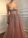 Ball Gown/Princess Floor-length Sweetheart Tulle Beading Prom Dresses #Milly020108491
