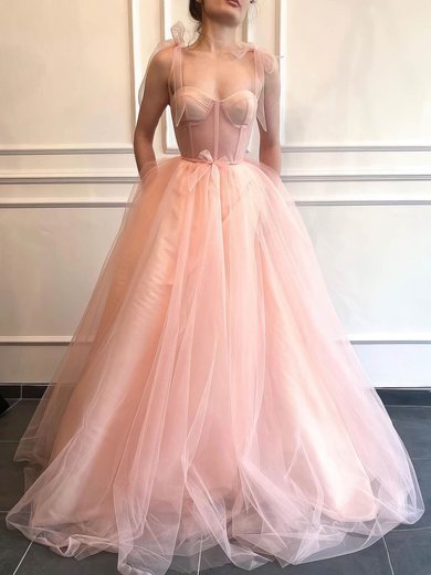 Ball Gown/Princess Floor-length Sweetheart Tulle Bow Prom Dresses #Milly020108510