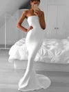 Trumpet/Mermaid Strapless Stretch Crepe Sweep Train Prom Dresses #Milly020108219