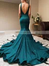 Trumpet/Mermaid V-neck Glitter Sweep Train Prom Dresses #Milly020108260