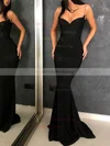 Trumpet/Mermaid V-neck Sequined Sweep Train Prom Dresses #Milly020108381
