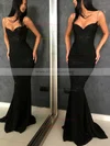 Trumpet/Mermaid V-neck Sequined Sweep Train Prom Dresses #Milly020108579