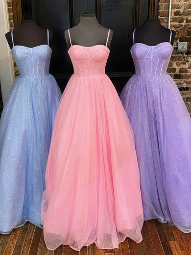 Ball Gown Sweetheart Tulle Corset Prom Dresses With Ruched #Milly020108720