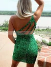 Sheath/Column One Shoulder Sequined Short/Mini Homecoming Dresses #Milly020108854